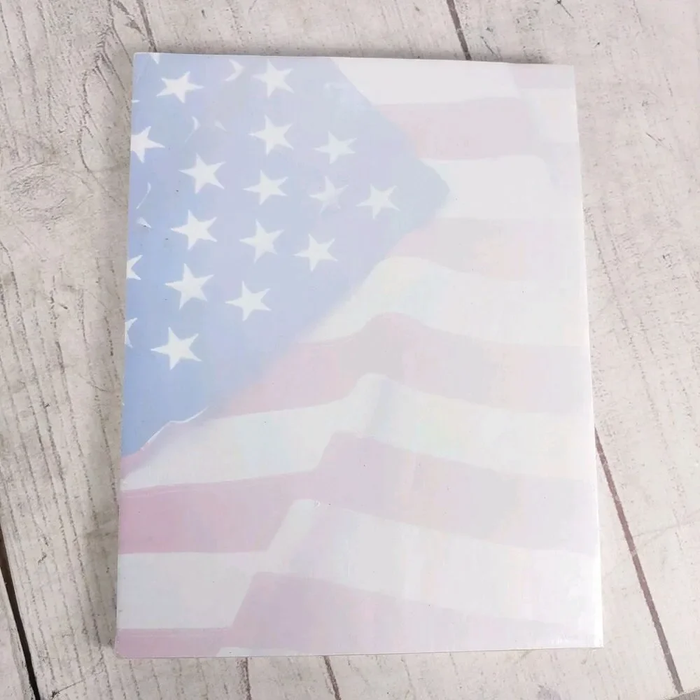 BRAND NEW - Geographics US AMERICAN FLAG Design 100 Sheet RARE Letterhead, Paper